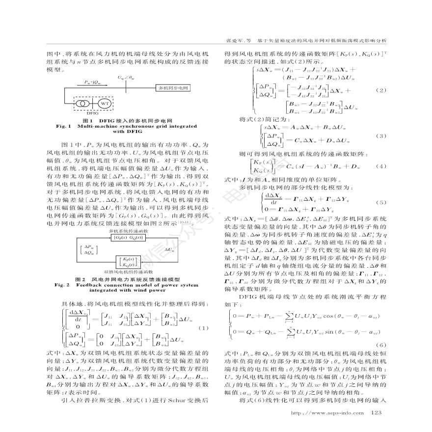 基于矢量裕度法的风电并网对低频振荡模式影响分析-图二