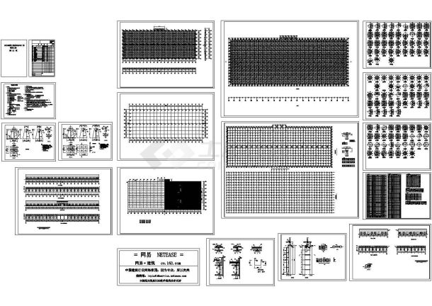 某工厂2号厂房网架工程（螺栓球节点型）设计cad全套施工图（含设计说明）-图一
