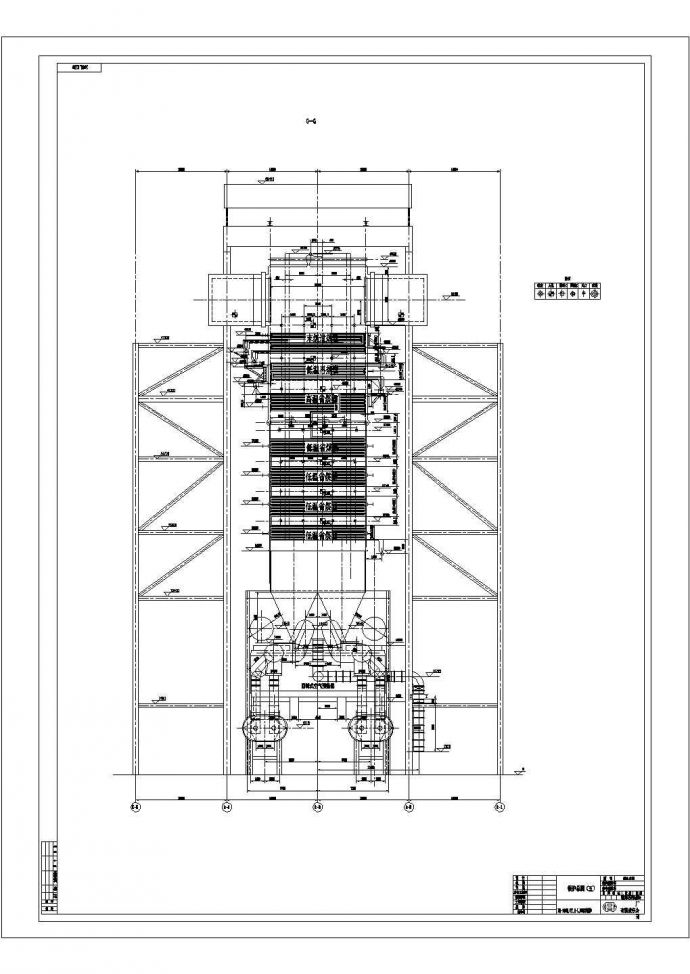 某锅炉总图CAD设计节点剖面图_图1
