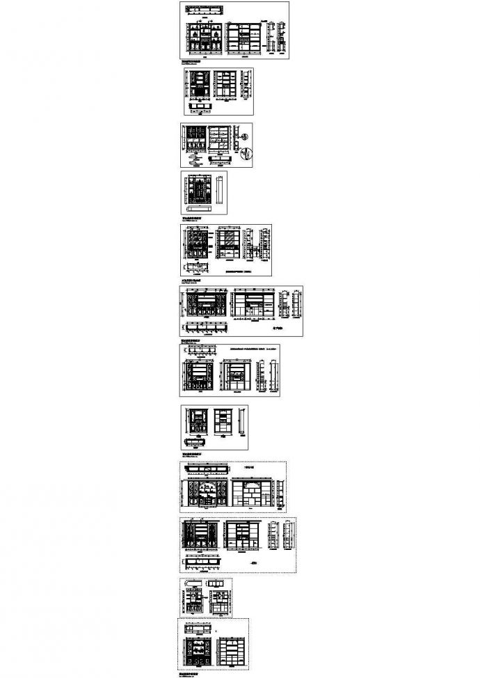 12套欧式酒柜CAD详图设计_图1