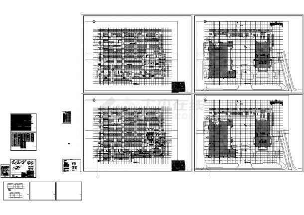 某报社传媒地下室综合楼及工业用房给排水消防设计cad全套施工图（气体灭火 太阳能热水系统，含设计说明）-图二
