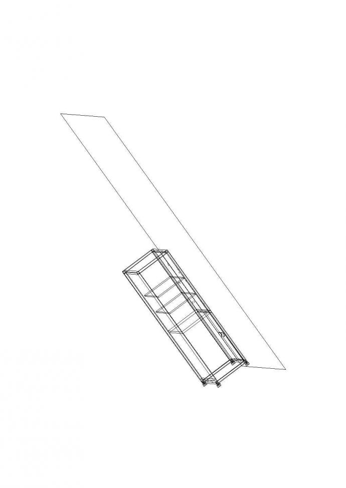 某药品柜钢木CAD平面剖节点设计图纸_图1