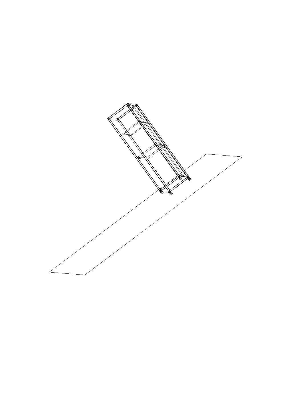 某药品柜钢木格双双木门CAD详细构造完整设计图