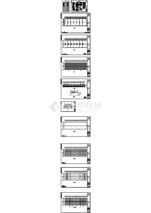 陕西闽泰钢结构工程厂房CAD图（含钢结构设计说明）-图一