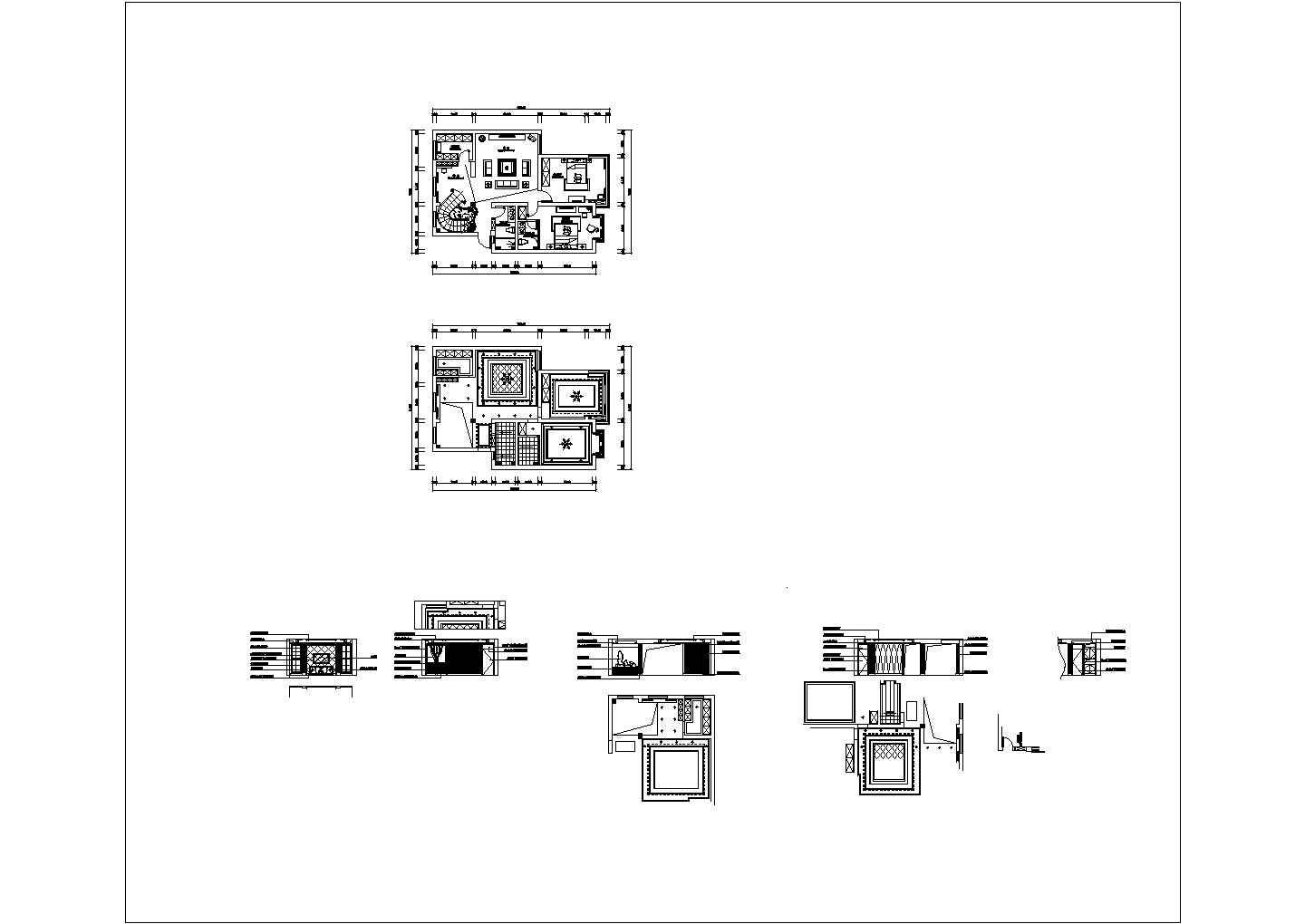 某家装CAD完整大样详细设计施工图