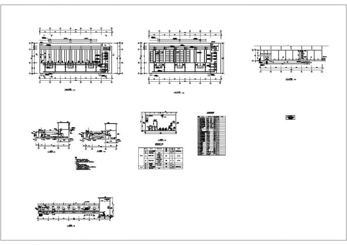 某8万方纤维滤池CAD设计节点完整图纸_图1