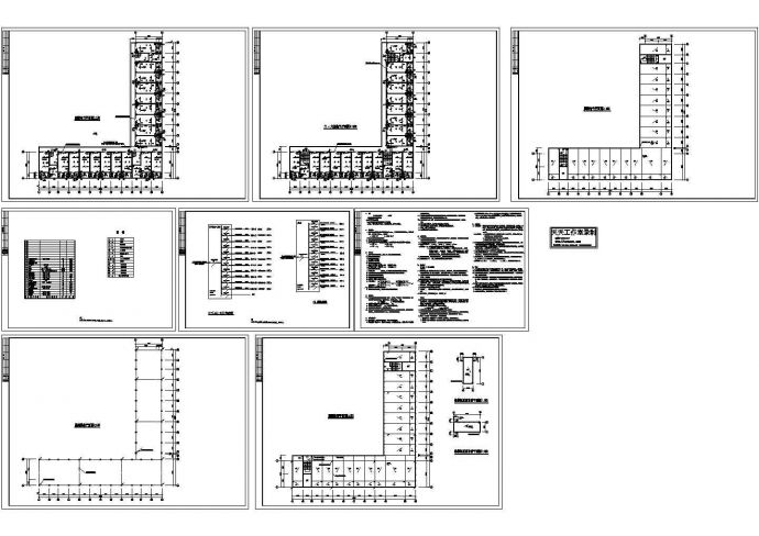 六层宿舍楼电气施工cad图，共八张_图1