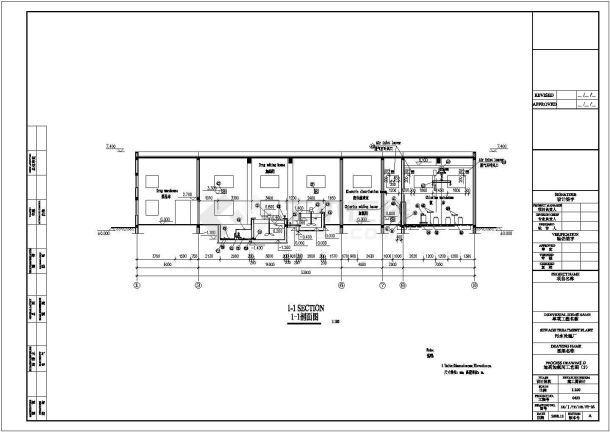 国外某氧化沟工艺全套图纸加氯间加药间CAD环保构造设计图-图一