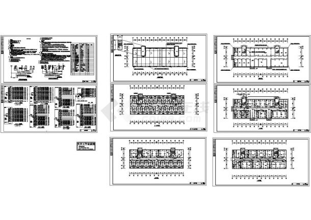 五层综合宿舍楼电气施工cad图，共八张-图一