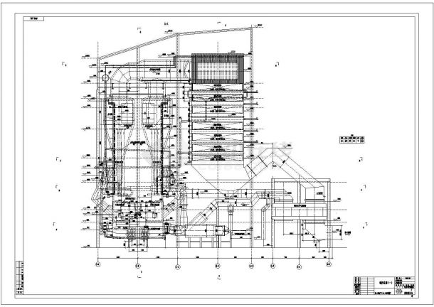 某1025吨锅炉总图CAD平面设计构造节点图纸-图一