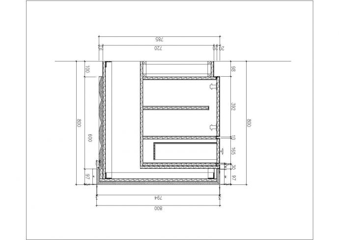 某服务台CAD设计完整构造节点图纸_图1