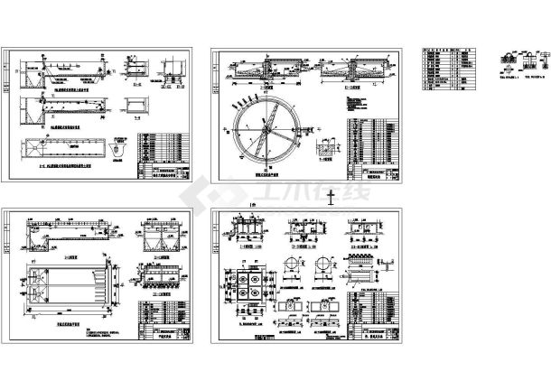 某工业园区石材废水处理工艺设计cad全套施工图（标注详细）-图一
