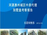 2013年河源惠州城区中原代理别墅项目盘考察报告图片1