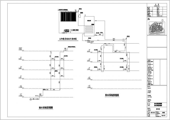 广东高档住宅小区给排水施工图纸(太阳能系统 联排叠拼)_图1