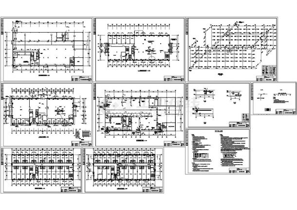 多层综合大楼散热器采暖系统设计施工图纸-图一