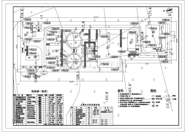 [河南]城镇污水处理厂CAD环保节点平面图-图一