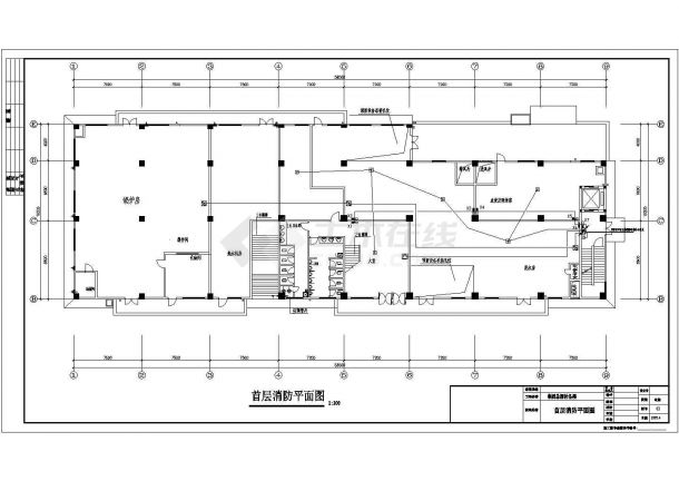 某集团设备楼消防CAD电气设计完整平面图-图一