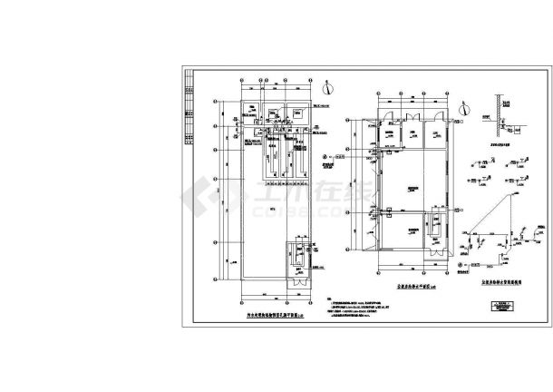 宿迁人民医院污水处理工艺设计建筑施工cad图纸-图二