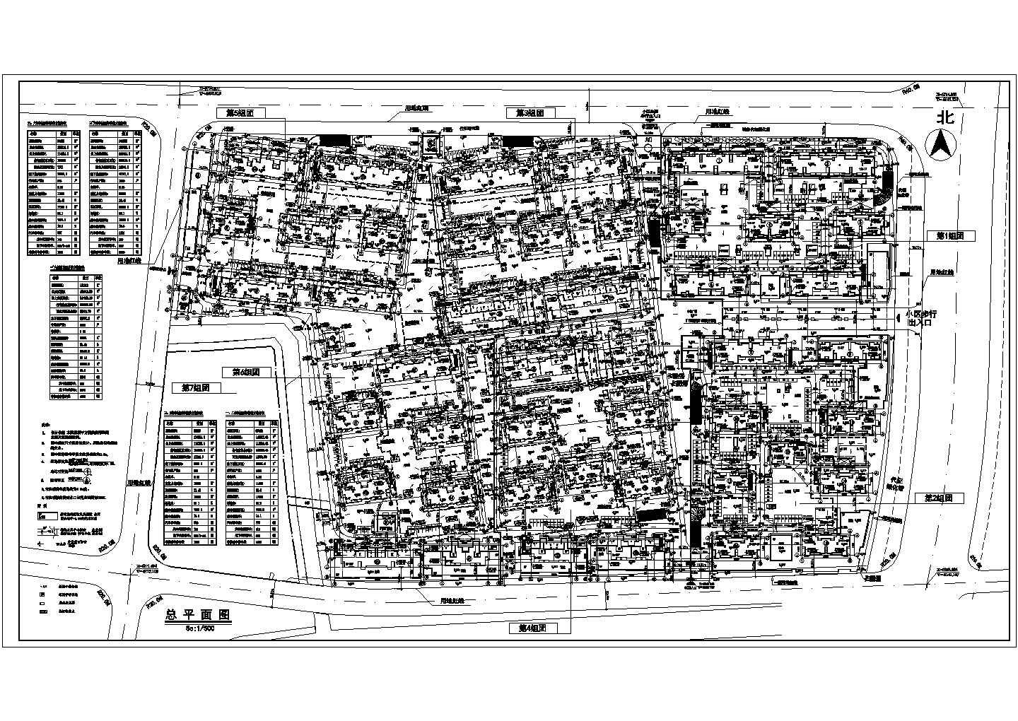 上海某大型小区设计cad图(含总平面图)