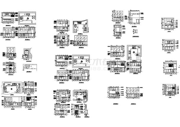 某厨房柜装修设计cad全套图（甲级院设计，13图）-图二