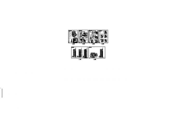 苏州世纪阳光苑高层住宅楼建筑设计方案cad图，共6张_图1