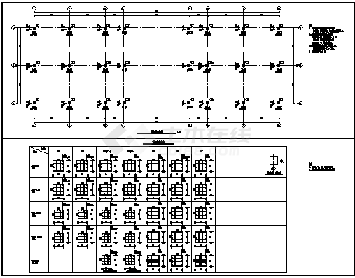 住宅设计_某三层框架结构住宅小区结构施工cad图纸-图一