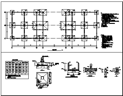 住宅设计_某三层框架结构住宅小区结构施工cad图纸-图二