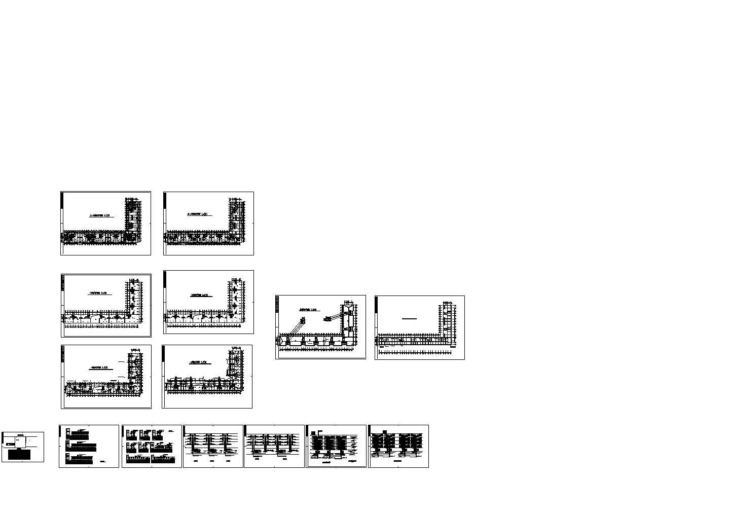 6层住宅楼电气施工图纸（带地下车库）（照明、电视、通信网络系统图）