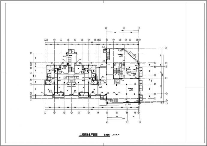 安徽多层住宅楼群给排水消防施工图（冷凝水系统）_图1