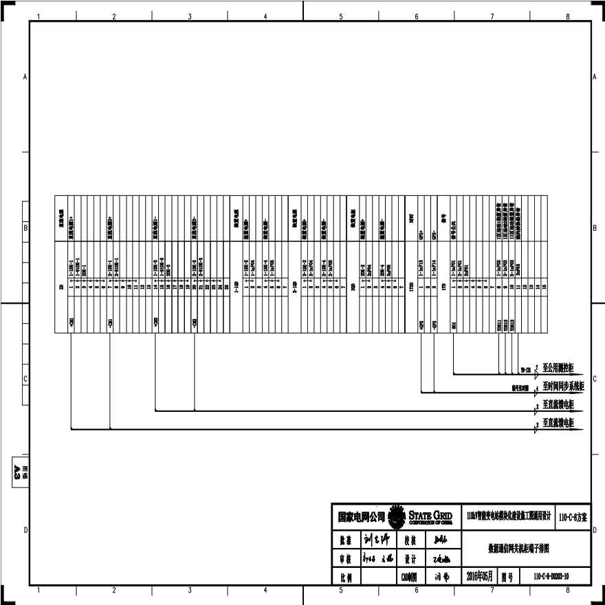110-C-8-D0203-10 数据通信网关机柜端子排图.pdf-图一
