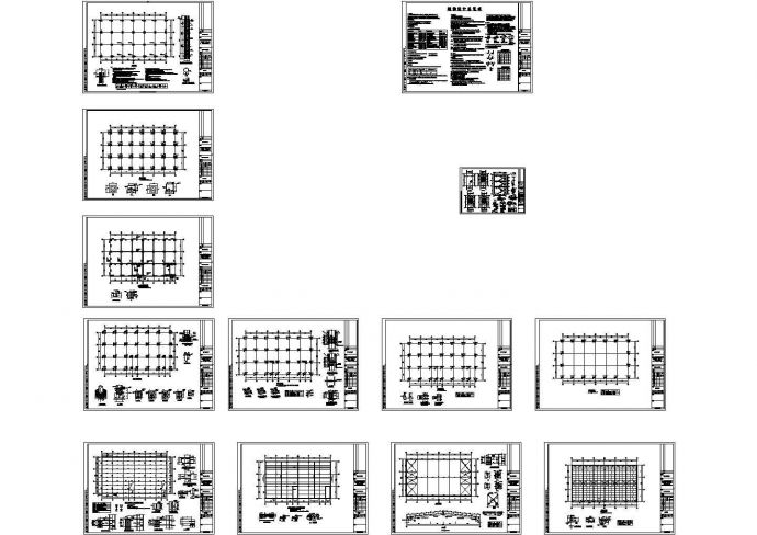 四层钢结构厂房施工CAD图纸_图1