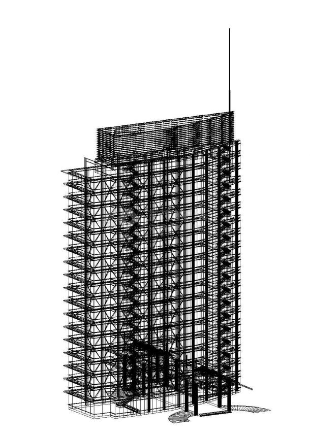 广东框剪结构企业办公楼建筑设计施工图-图一
