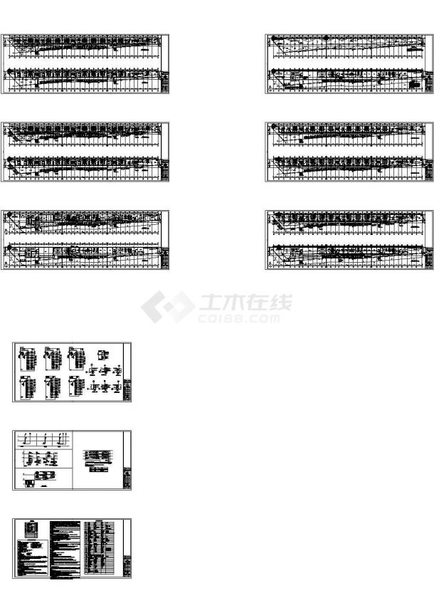 [郑州]3层钢混框架结构月子中心电气改造加固施工cad图-图一