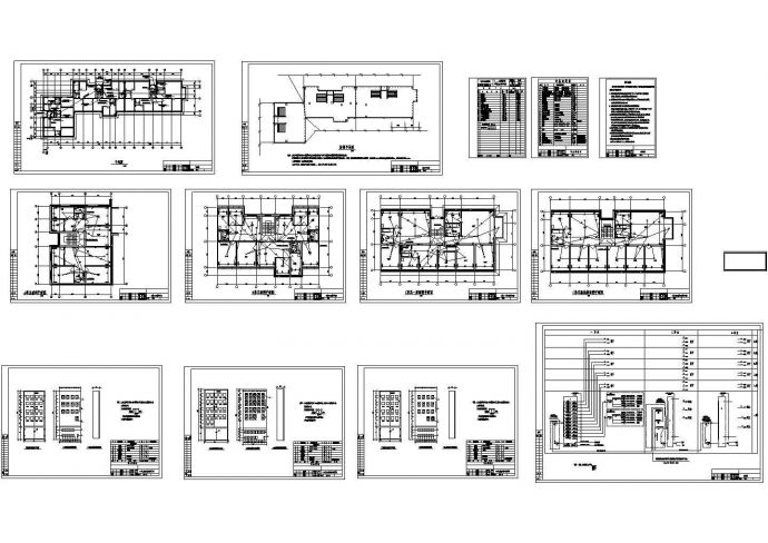 某带有防水灯座的六层住宅楼电气设计图纸_图1