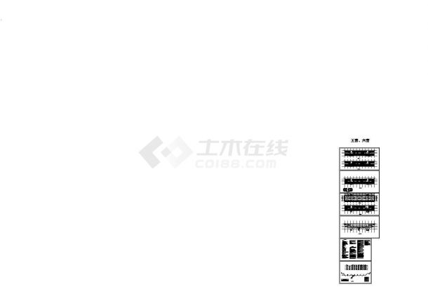 4层宿舍楼水暖施工设计CAD图-图一