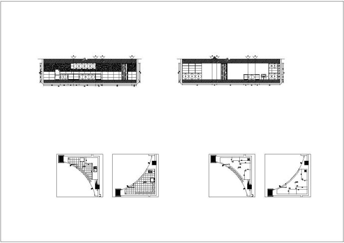 某常州大名城售楼处CAD施工图欧式风格一层茶水间档案室设计大样图纸_图1