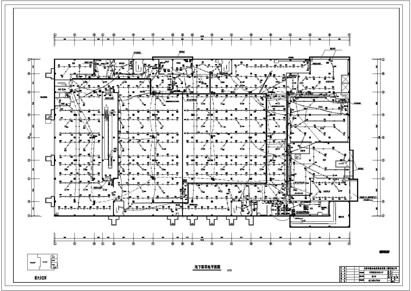 某综合商场消防CAD电气节点完整设计图