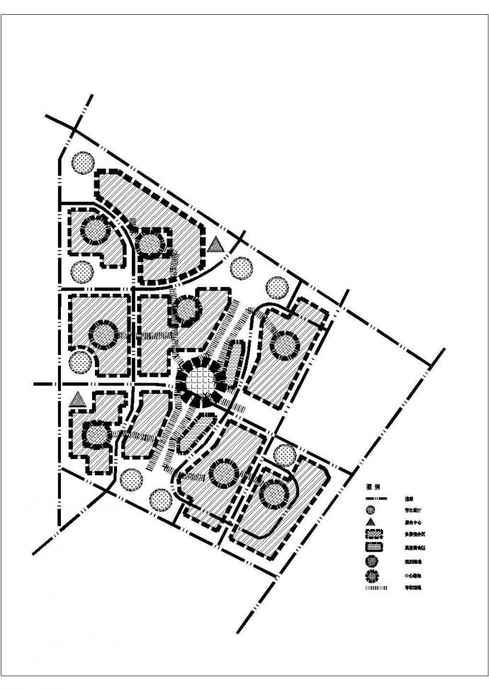 某大学城环境设计投标方案CAD大样节点设计图_图1