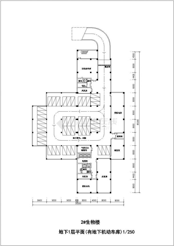 某大学学校建筑生物楼CAD详细完整构造设计图-图一
