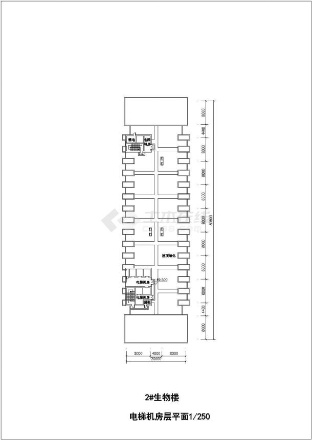 某大学学校建筑生物楼CAD详细完整构造设计图-图二