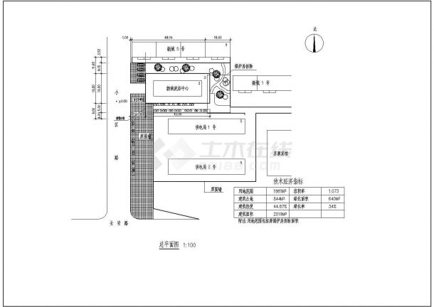 某新城小区洗浴中心CAD设计完整构造建筑施工图-图一
