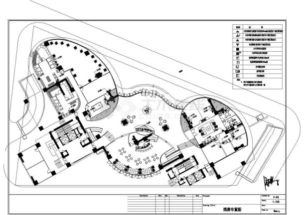某珠海1600㎡住客会所CAD完整节点构造施工图平面-图二