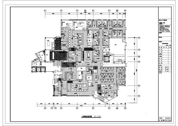 [杭州]某四星级酒店桑拿部CAD室内设计装修图桑拿平面-图一