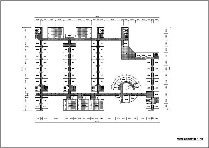 某师范大学方案教学楼CAD详细建筑构造设计平面图纸_图1