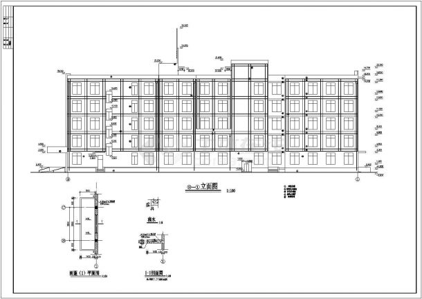 某五层专科医院全套建筑CAD图-图二