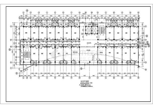 某医院门诊及住院楼建筑施工CAD图-图二