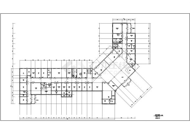 某医院主体四层综合楼建筑CAD图纸-图一