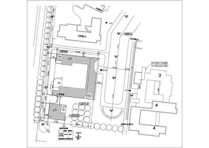 某学院解剖楼设计方案CAD大样详细总平面图_图1