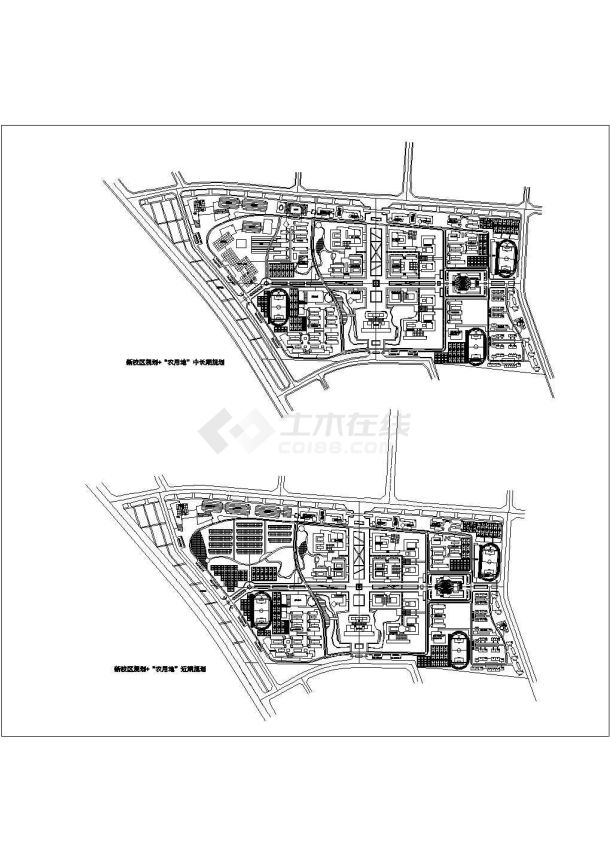 某大学新校区规划学校CAD详细构造施工设计图-图一