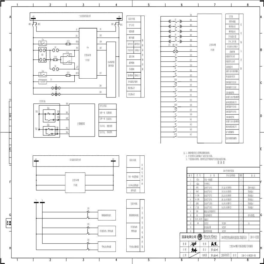 110-C-4-D0204-30 主变压器控制信号回路图.pdf-图一